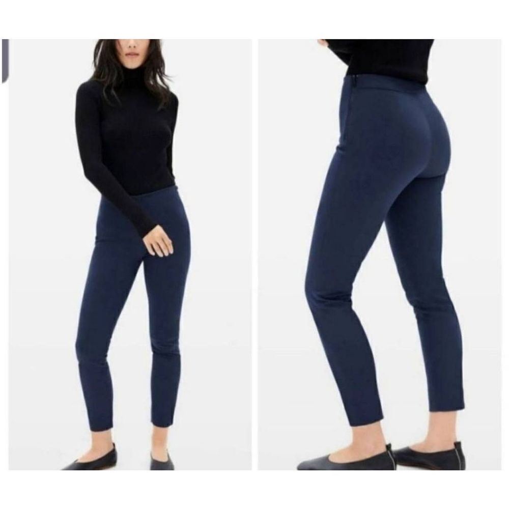 Everlane blue The Side-Zip Stretch Cotton Pant sz 2